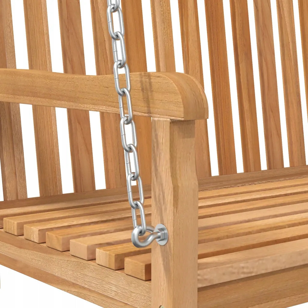 Garden Swing, Solid Teak Wood, 114x60x64 Kind hanging