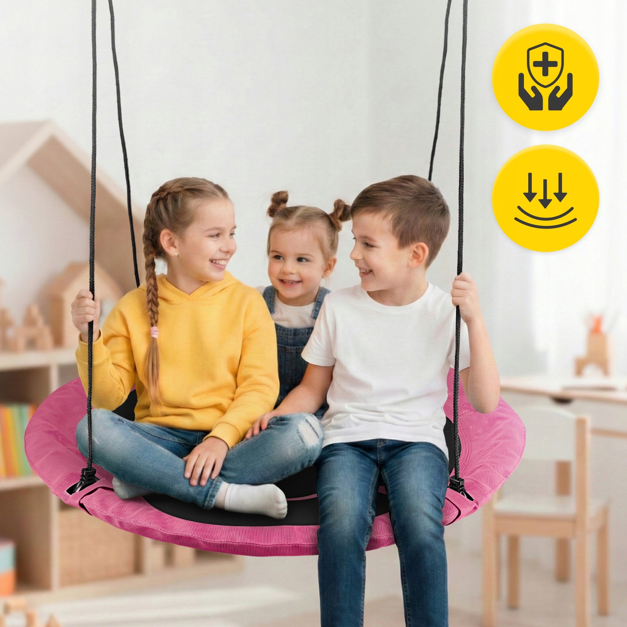 Garden Swing Stork Nest 120cm XXL For Children On Terrace For Home Packaging status original