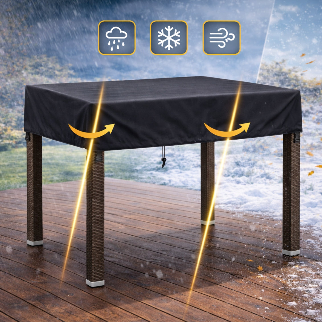 Garden Table Cover Garden Furniture Any Dimension Color black