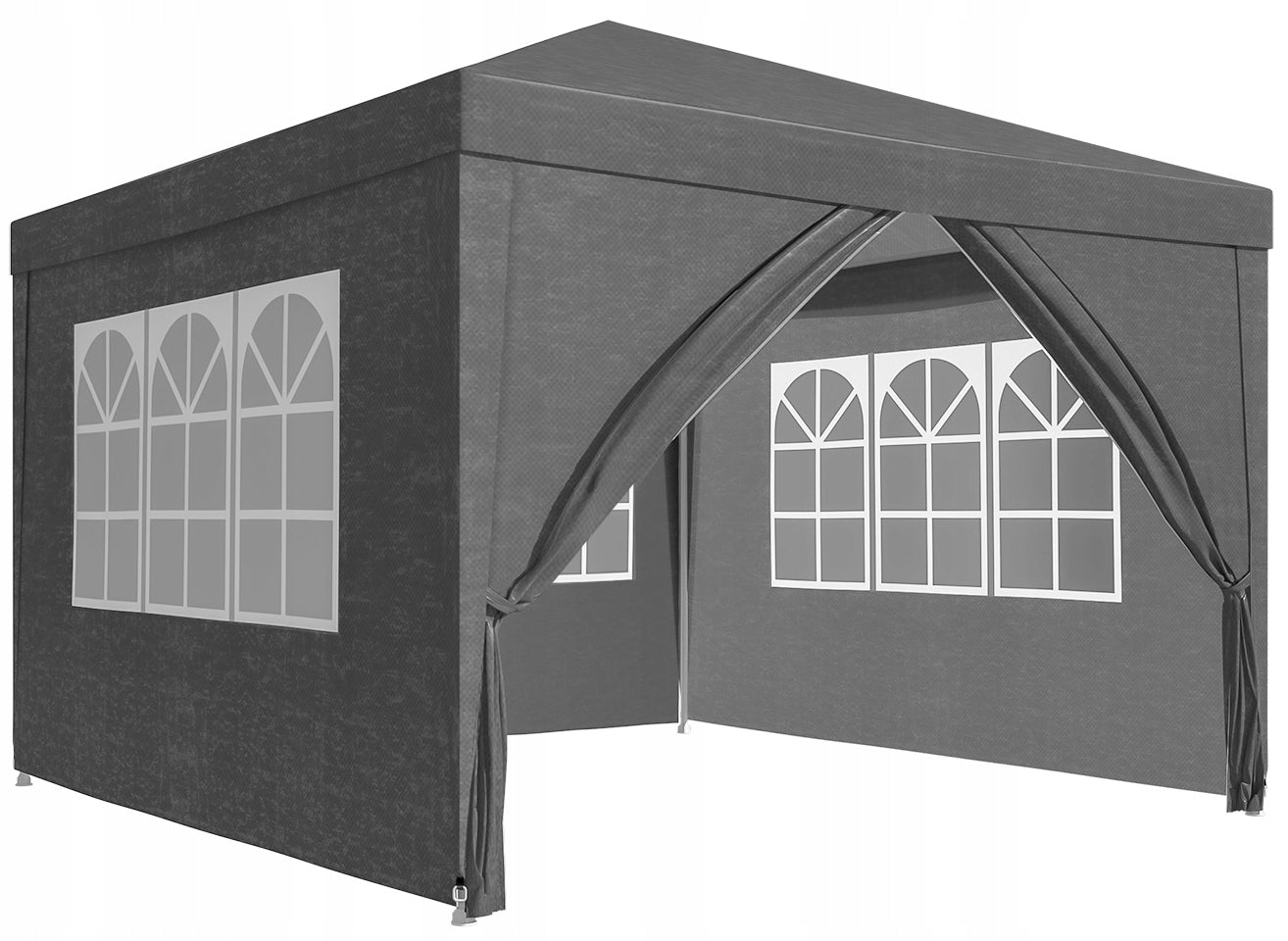 Garden Tent Pavilion 3x3m with 4 Walls – Gazebo For Terrace Events