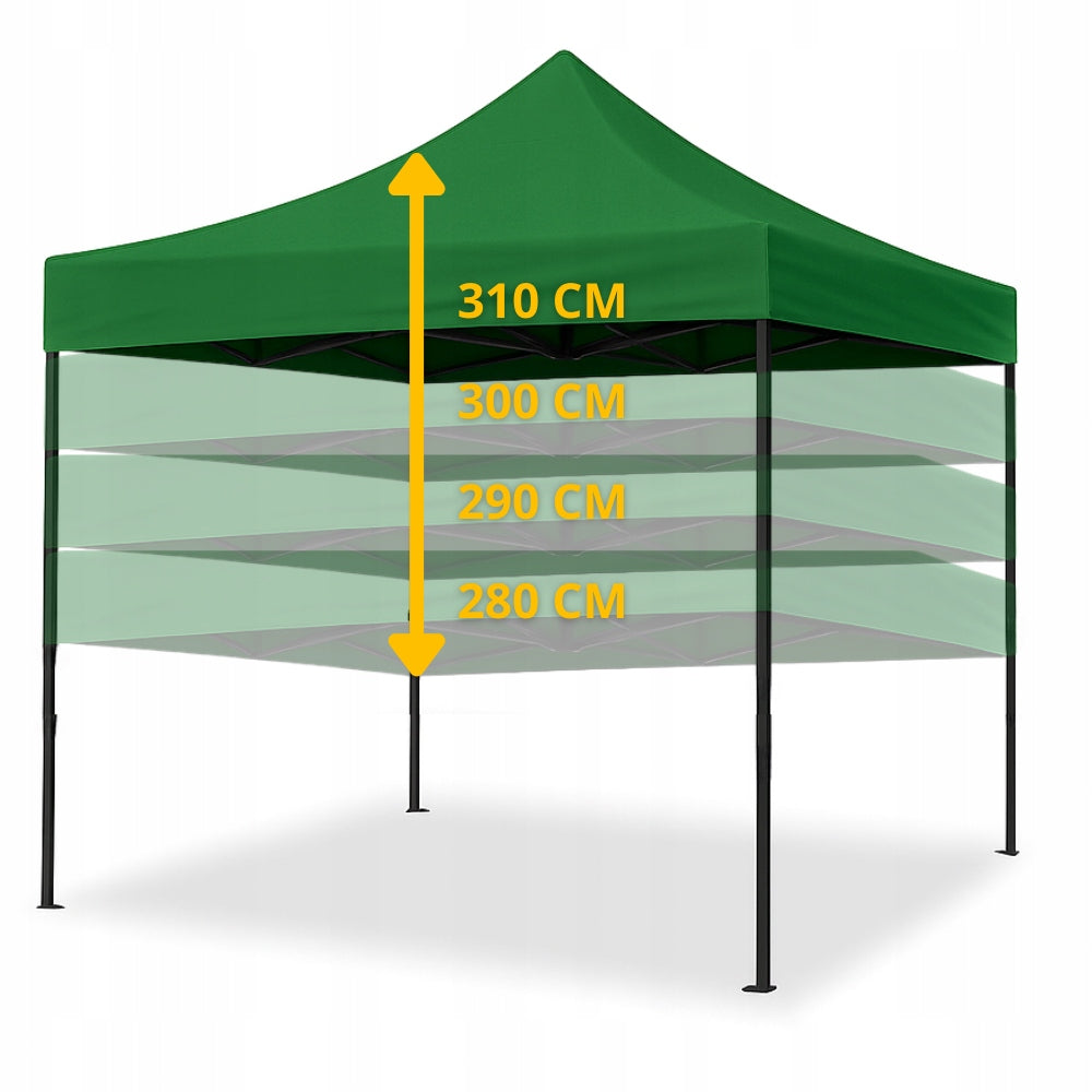 Garden Tent Pavilion Self Deploying Commercial Gazebo Canopy 3x3m Number of side walls 3 walls
