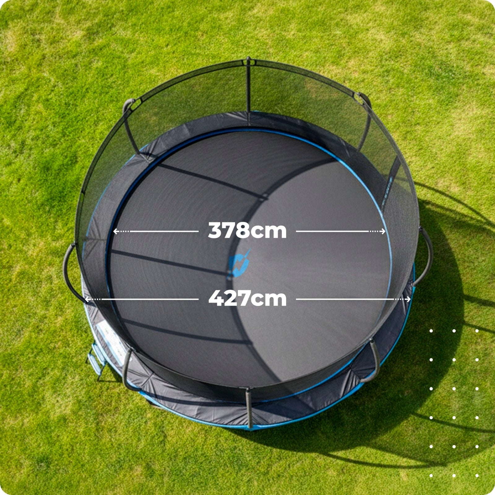 Garden Trampoline 14ft 427CM Safe for Jumping with Ladder Thunder Manufacturer code INSIDE-ULTRA-14FT-BLUE