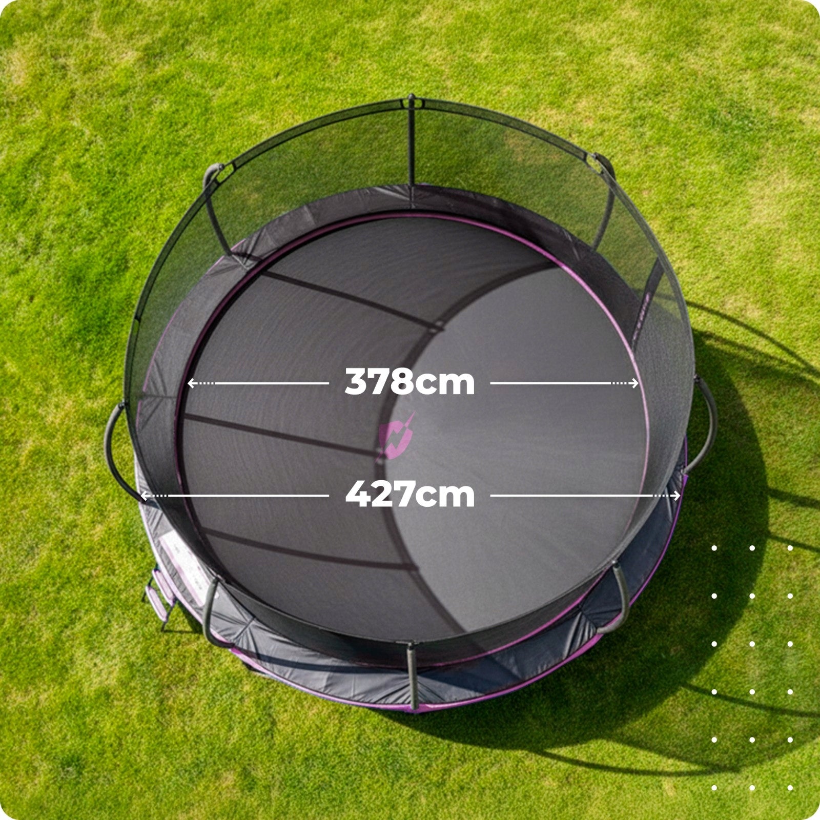 Garden Trampoline 14ft 427CM strong for children easy assembly Thunder Manufacturer code INSIDE-ULTRA-14FT-PINK