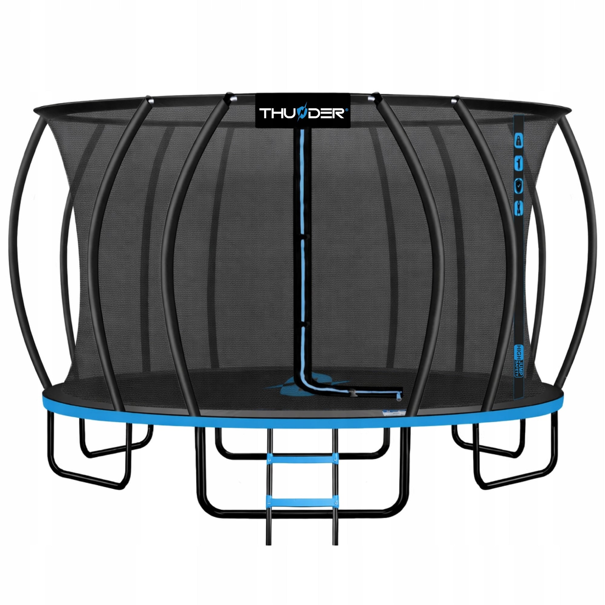 Garden Trampoline 16ft 488CM Giant Jumping with Mesh Thunder