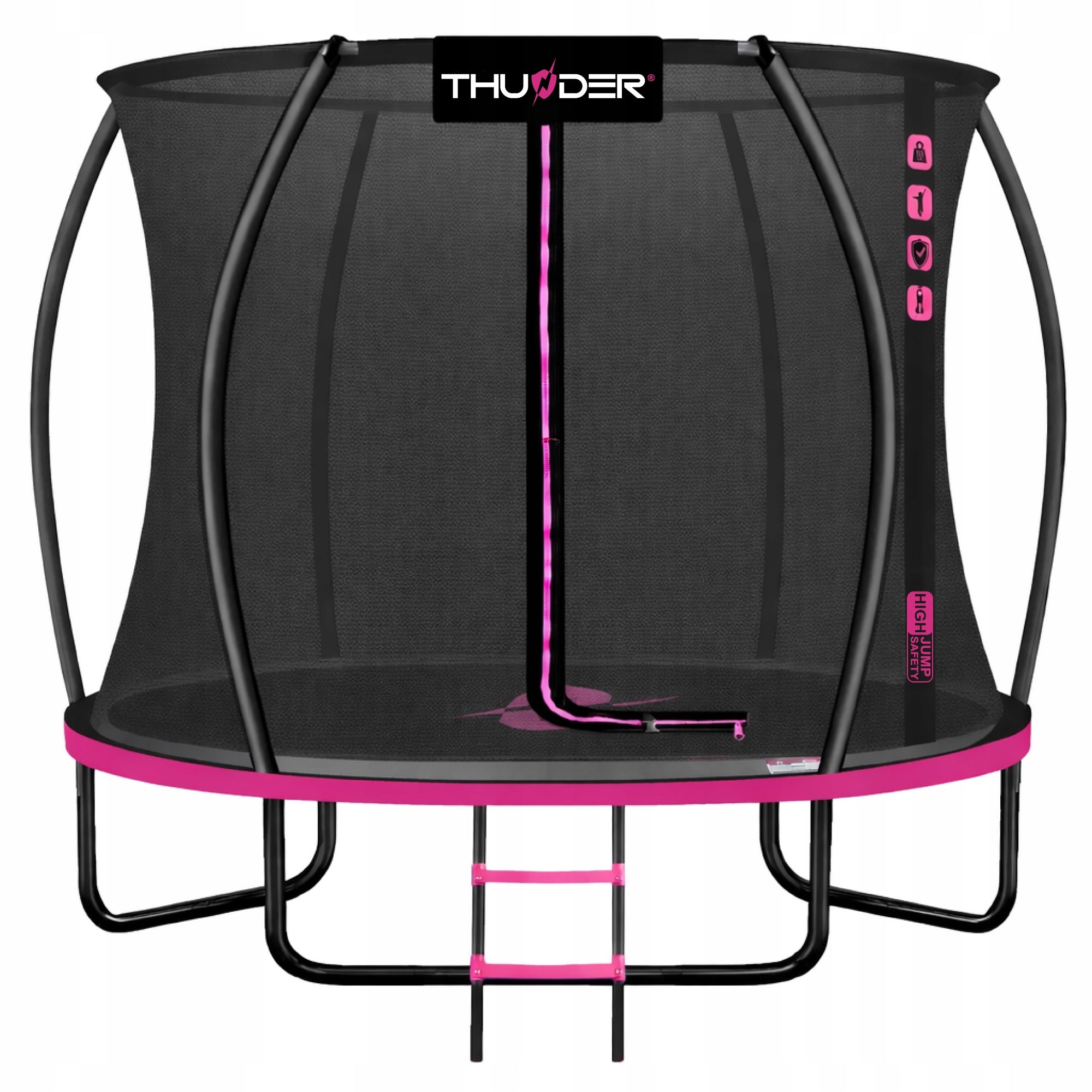Garden Trampoline 8ft 244CM resilient mat easy assembly fun Thunder