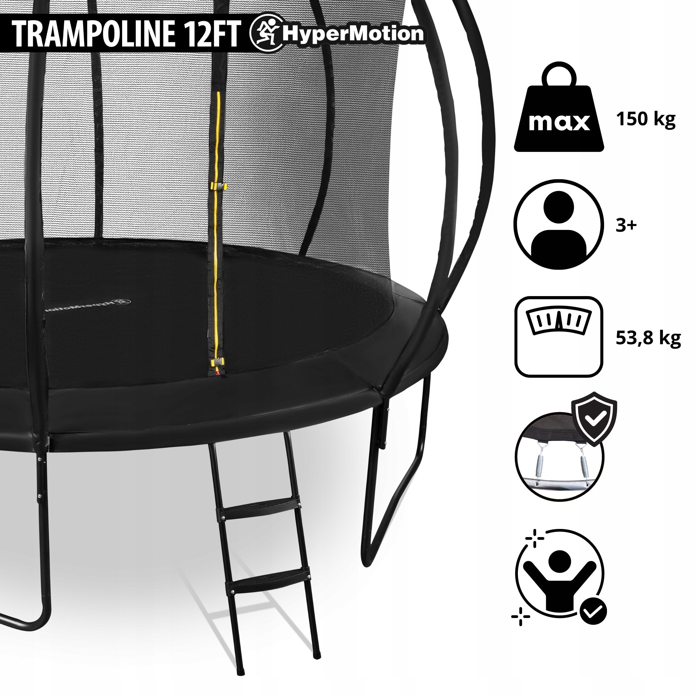 Garden Trampoline HyperMotion For Adult Children Large 366cm 150kg 12FT Manufacturer code TRAMPOLINA 12FT