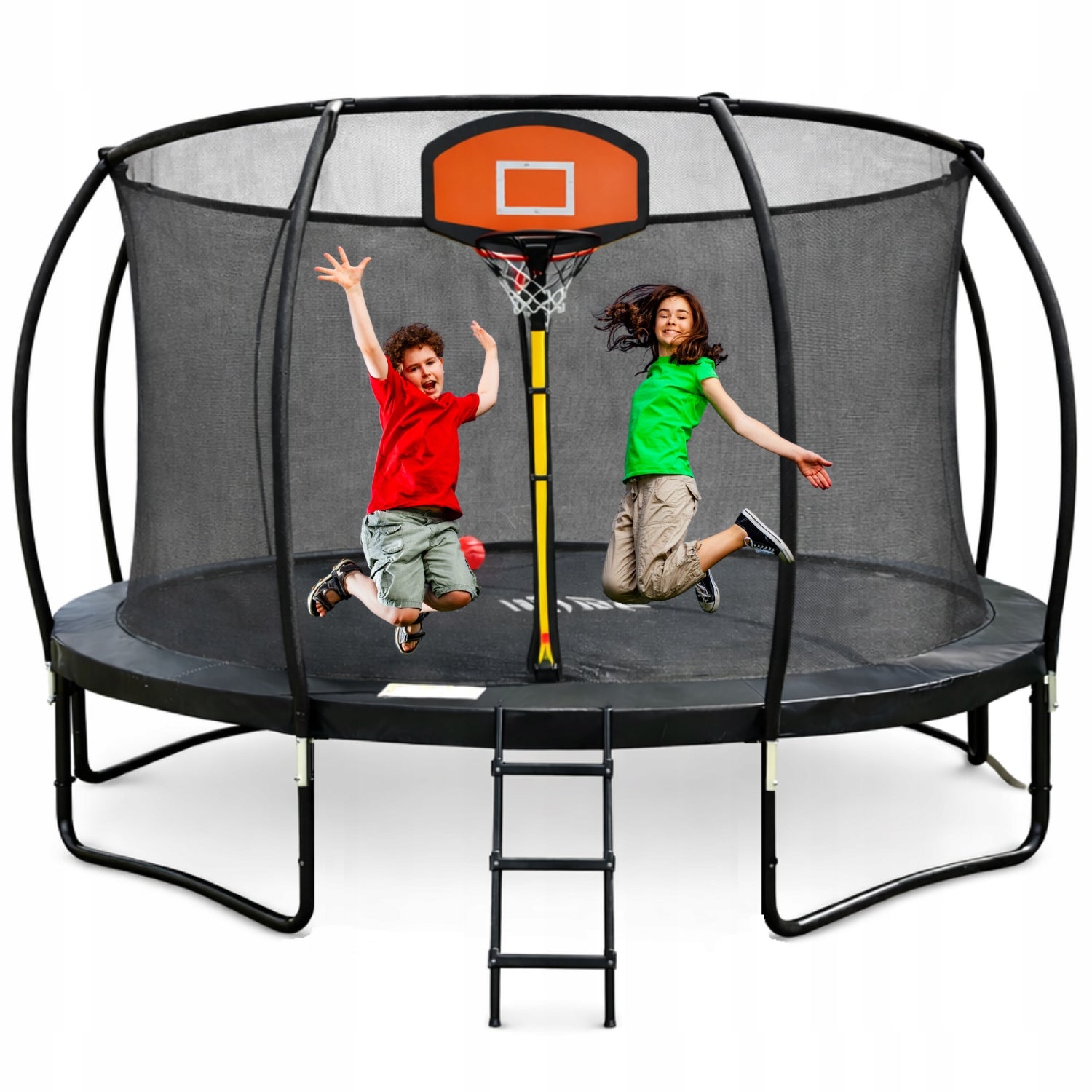 Garden Trampoline LED 12FT 366 cm 180kg Olympics Sport with Mesh Basket Brand no brand