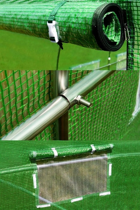 Garden Tunnel Foil Greenhouse 3x8x2 - 24m² FOIL + GALVANIZED FRAME Product height 200 cm