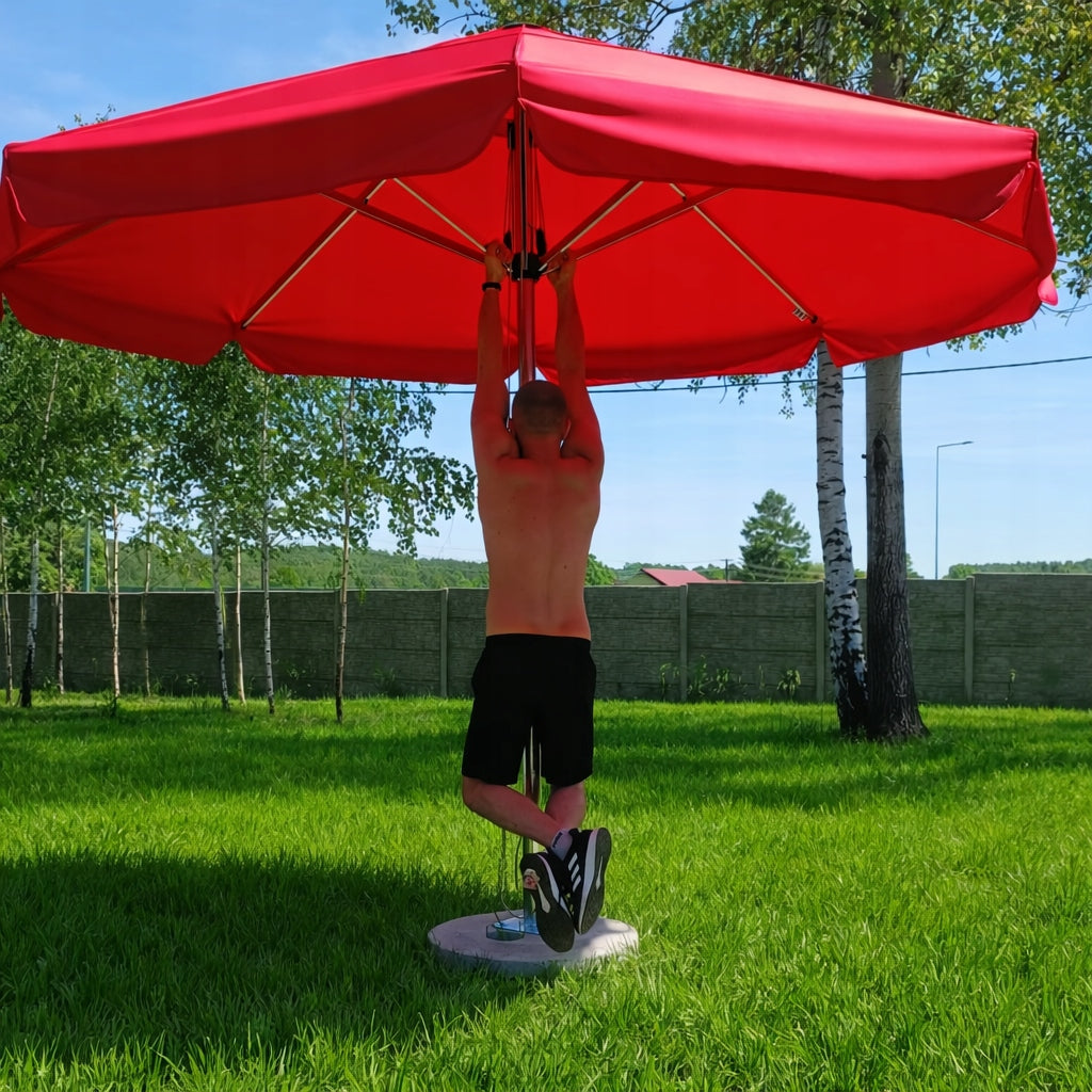Garden UMBRELLA 3m LARGE 300cm FOLDING beer bar Polish PRODUCT 25KG Product height 250 cm