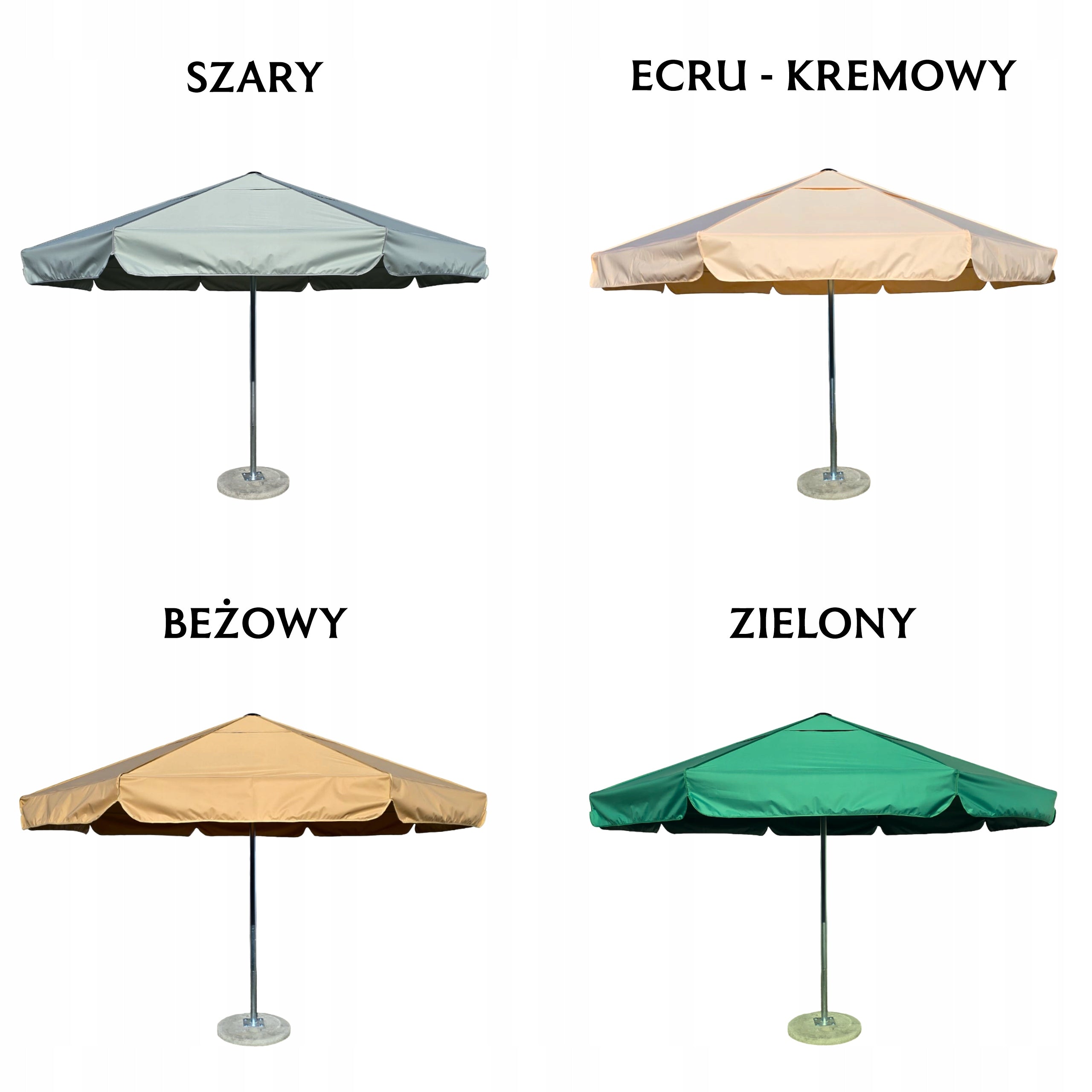 Garden UMBRELLA 4,5m LARGE 450cm Polish bar FOLDING - WITHOUT BASE Diameter/width 450 cm