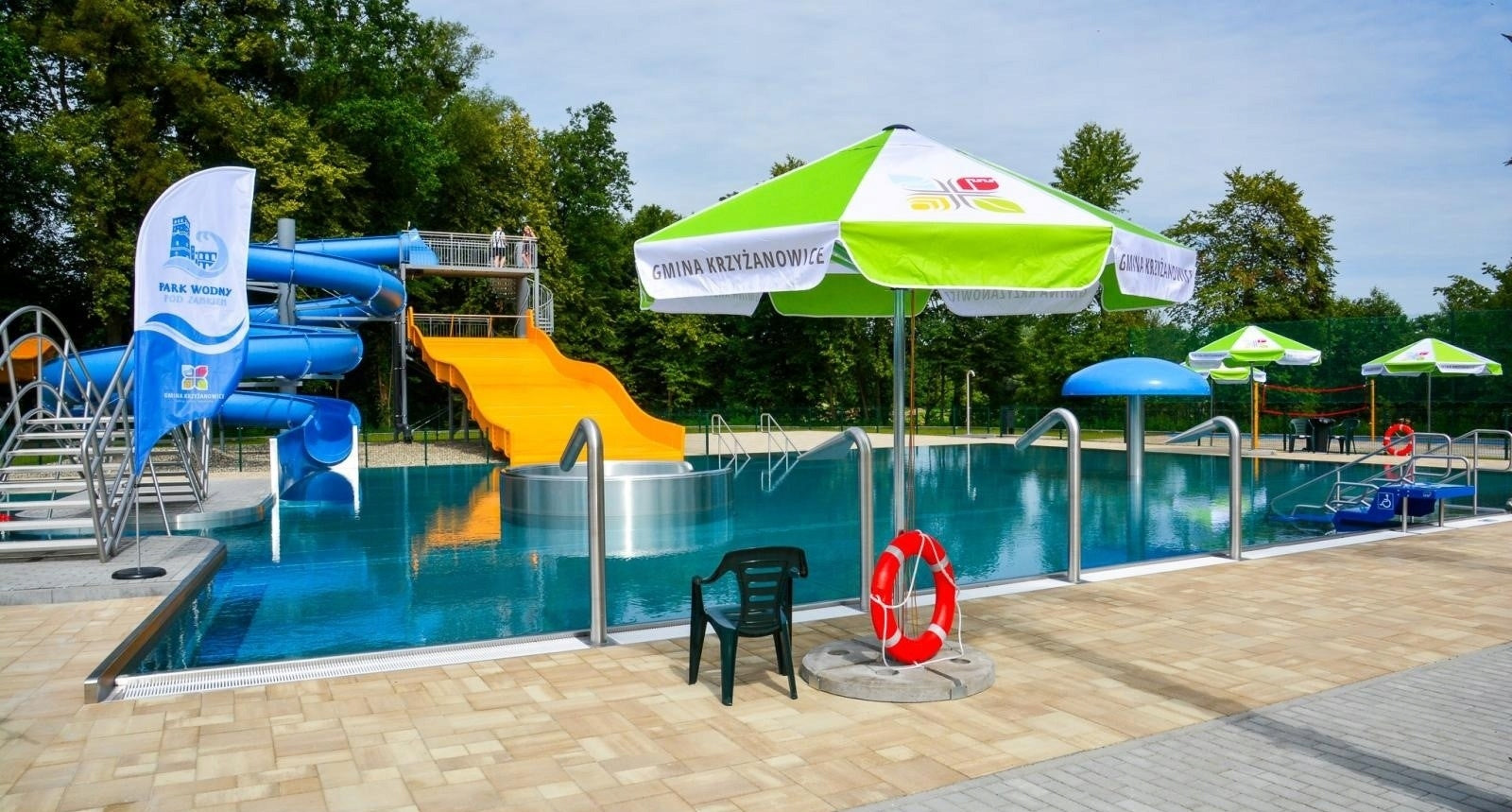 Garden UMBRELLA 4,5m LARGE 450cm Polish bar FOLDING - WITHOUT BASE Product height 250 cm