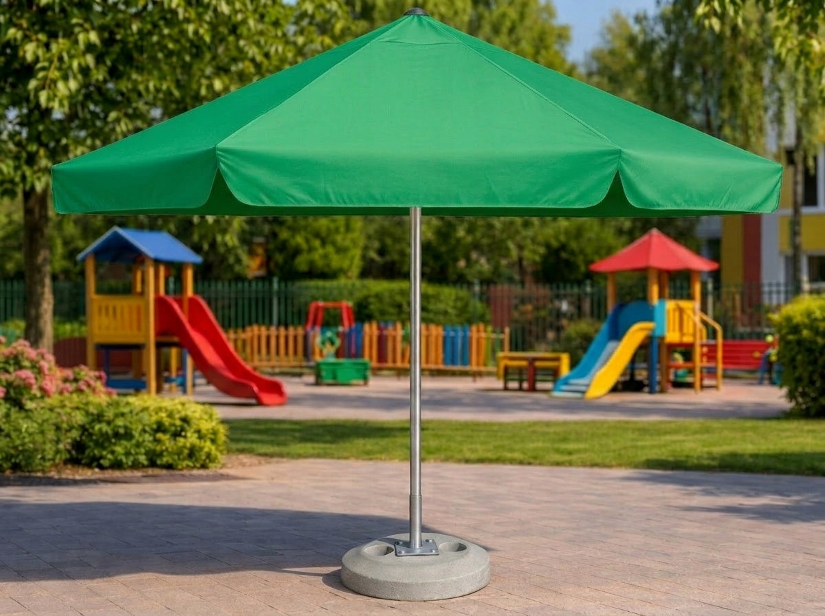 Garden UMBRELLA 4m LARGE 400cm FOLDING beer bar Polish PRODUCT 28KG Color beige
