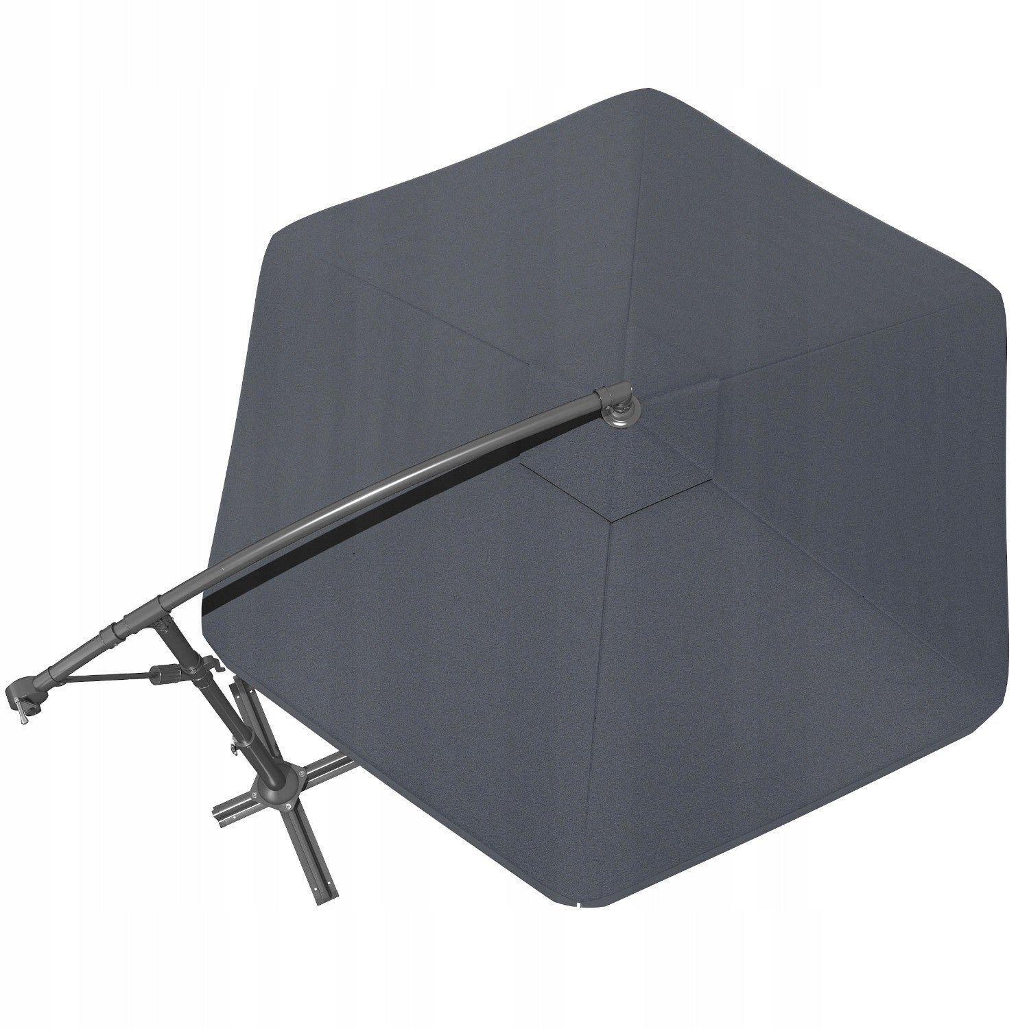 Garden UMBRELLA LARGE FOLDING SOLID WITH BOOM AND FRILL Diameter/width 350 cm