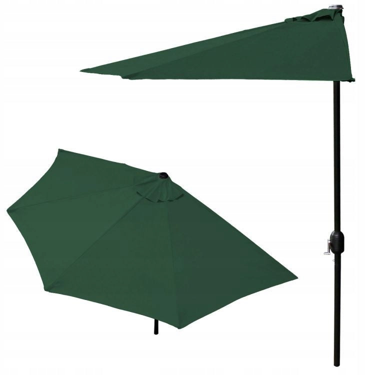 Garden Umbrella 2,7m Semi-Umbrella Wall Green For Terrace Balcony Crank Product weight with unit packaging 4.75 kg