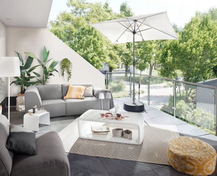 Garden Umbrella Balcony Doppler Active Auto Tilt Coffee 210x140 cm Packaging status original