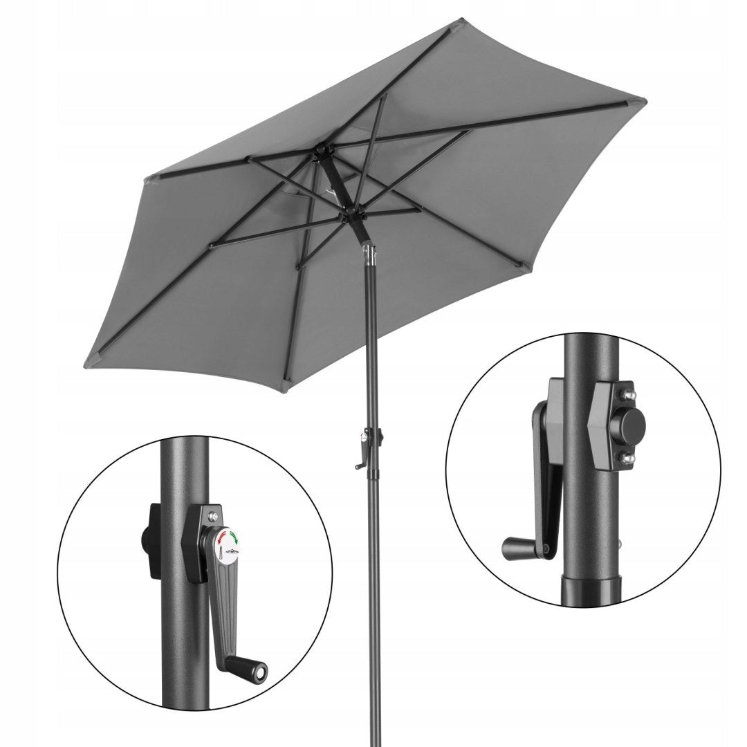 Garden Umbrella Balcony Folding Broken 200cm UV Grey Folding Large Packaging status original