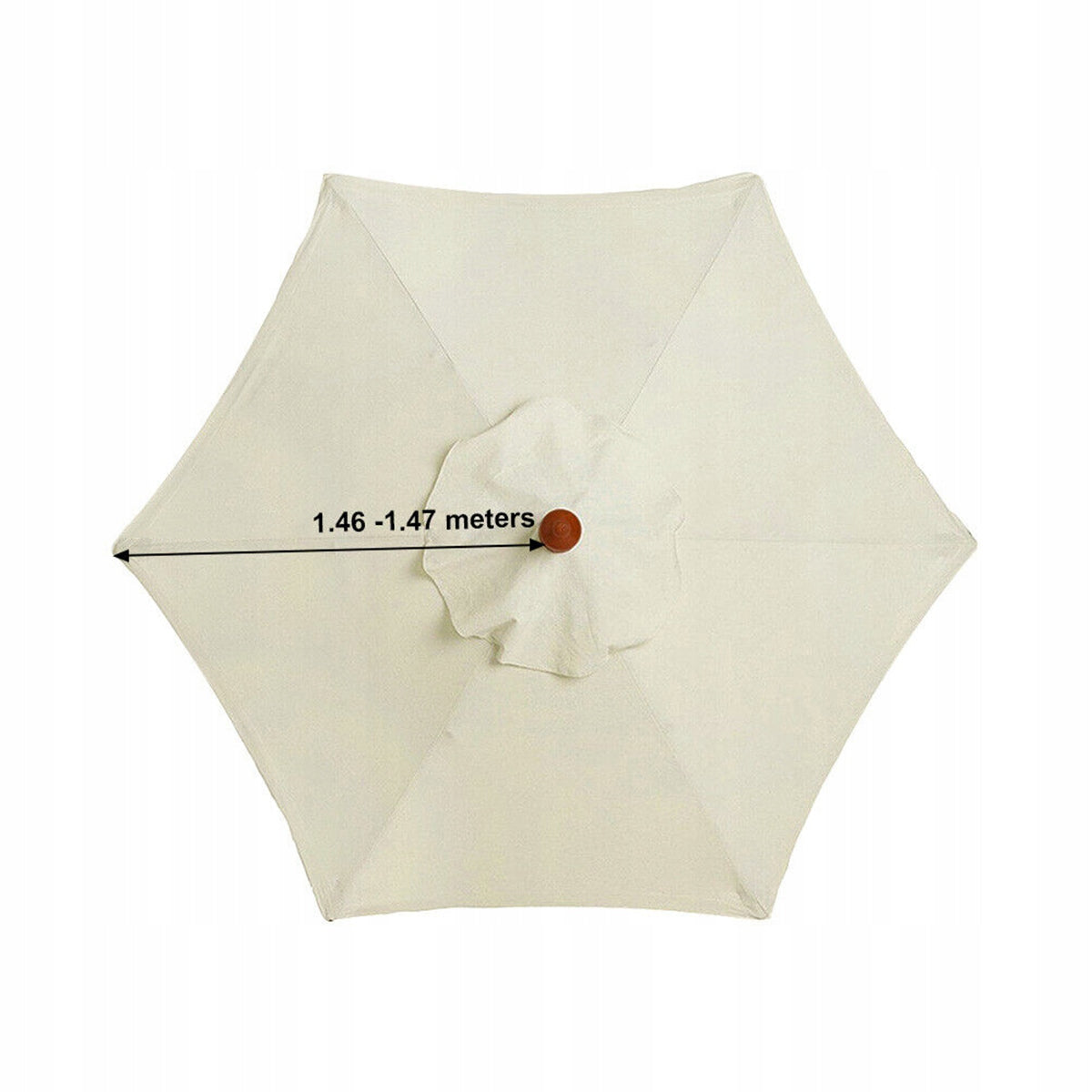 Garden Umbrella Cover 6 Arms 300cm Beige Waterproof Product weight with unit packaging 1.008 kg