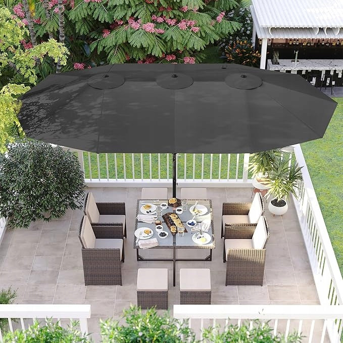Garden Umbrella Double Large UV Protection Grey Manufacturer code GPU36GY