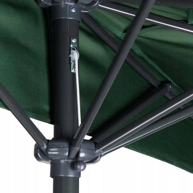 Garden Umbrella Folding Half-Umbrella Wall For Terrace 2,7 m Green Color green