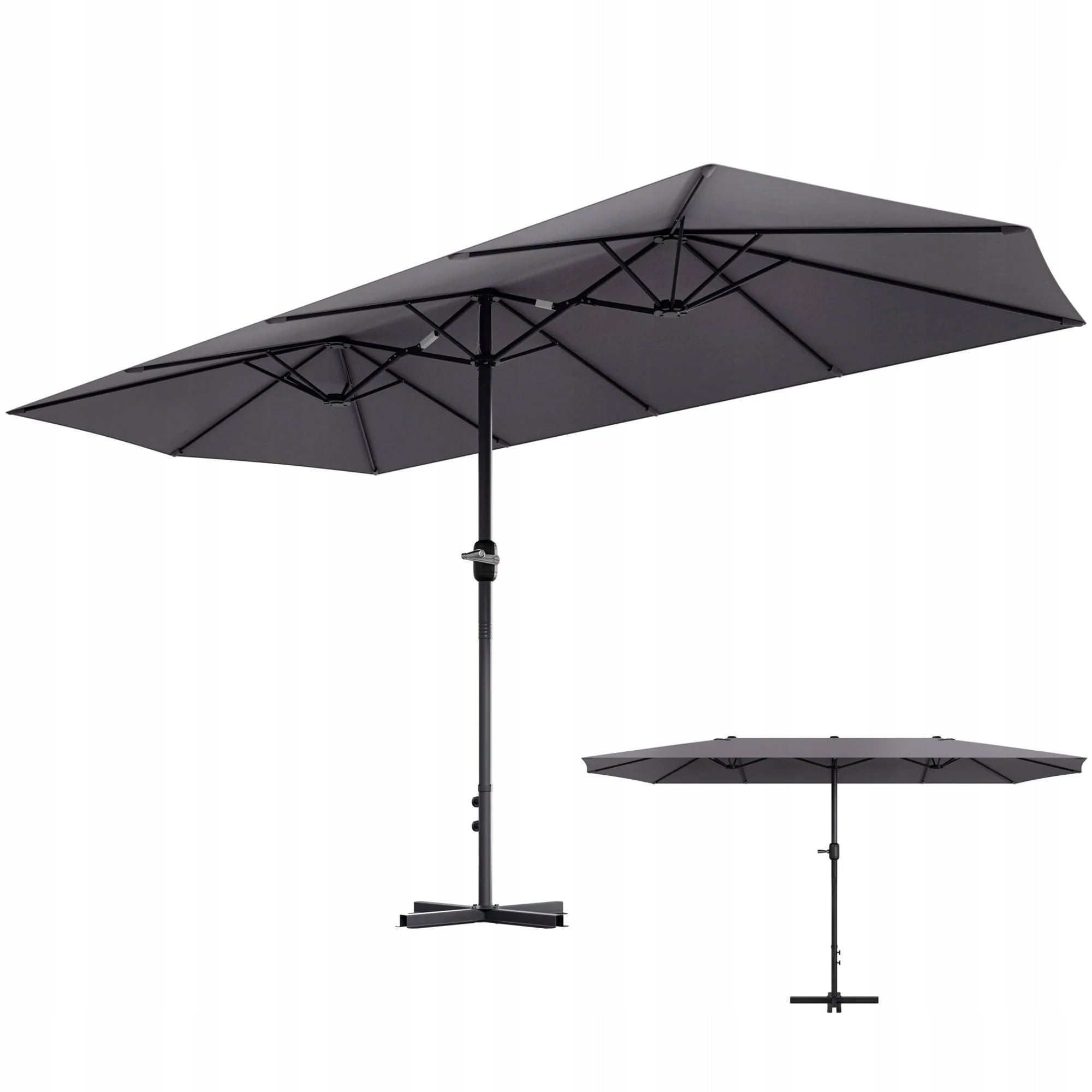Garden Umbrella Large 450x265x240 cm Folding UV50+ Cover