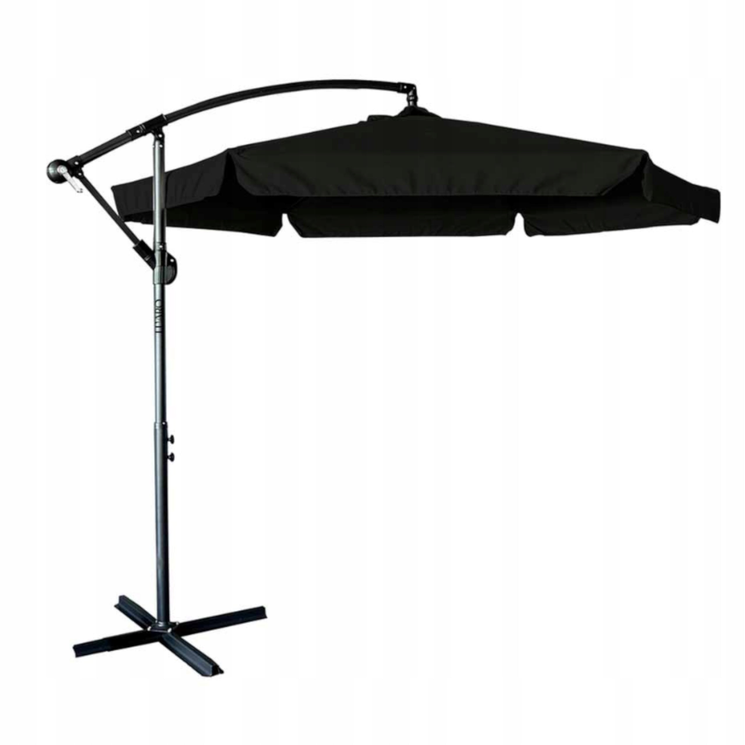 Garden Umbrella Large With Boom Black 3m + Cover SET GIFT Manufacturer Ikonka
