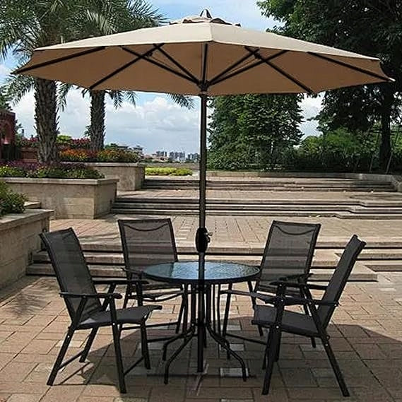 Garden Umbrella Plating 8 Arms 300cm Canopy Brown BB1 Manufacturer code Pokrowiec na parasol 3M / 8 ŻEBER