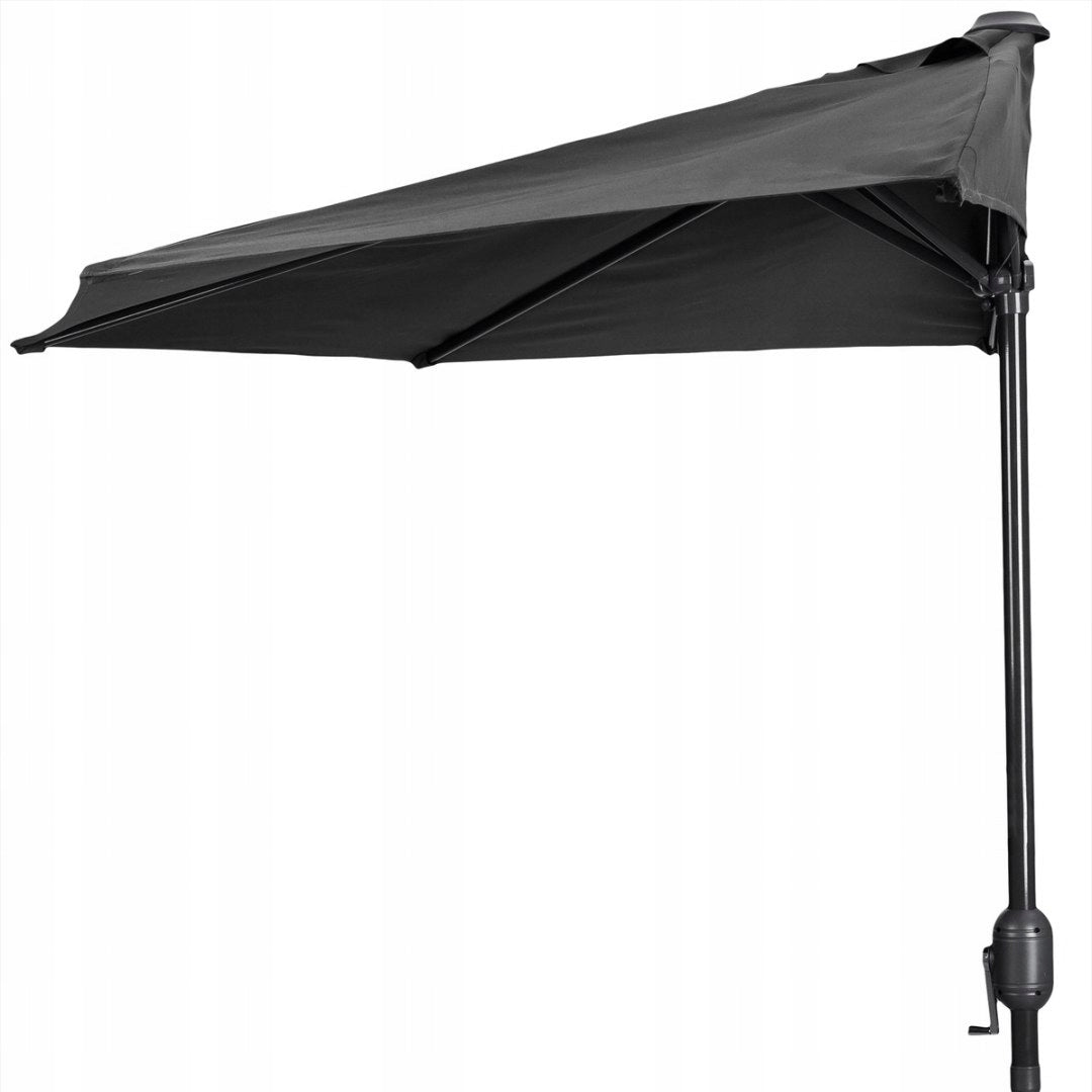 Garden Umbrella Semi-Umbrella Wall Mounted 270cm Grey Terrace Balcony Garden Grey Product height 240 cm