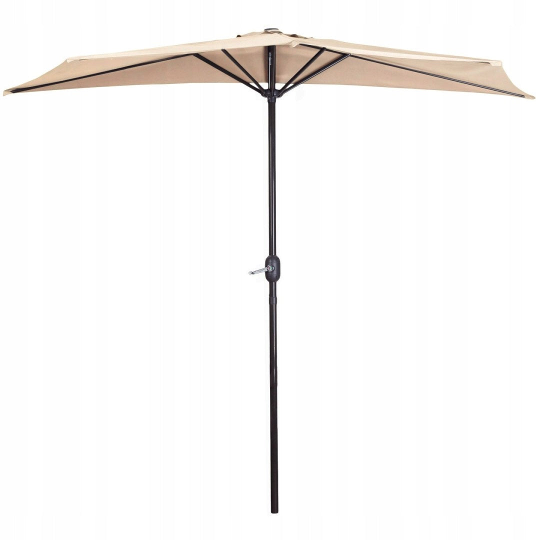 Garden Umbrella Wall Semi-Round Balcony Terrace Crank 270 cm Beige Packaging status original