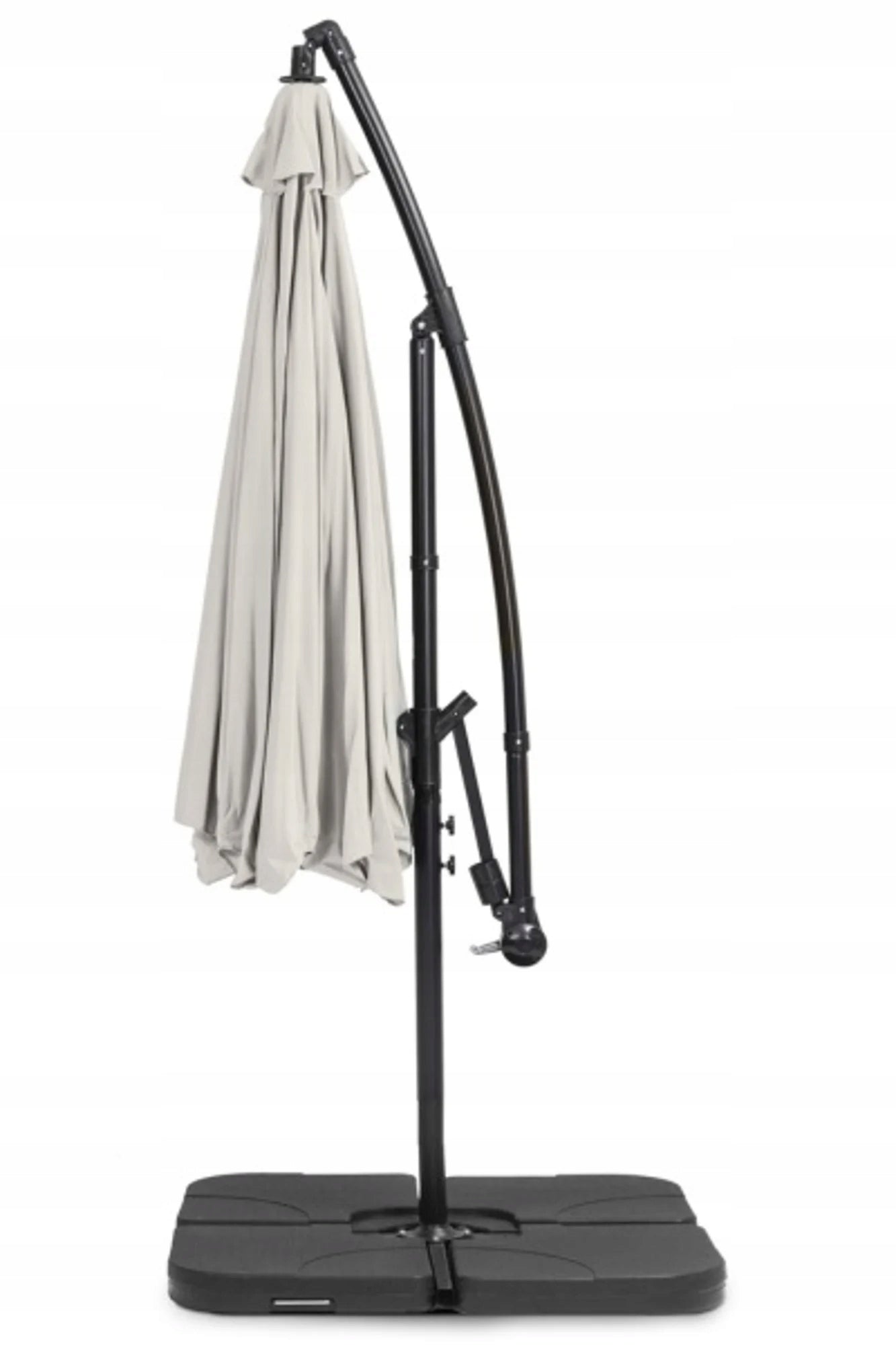 Garden Umbrella with Base Adjustable with Boom Empoli Cream Product height 250 cm