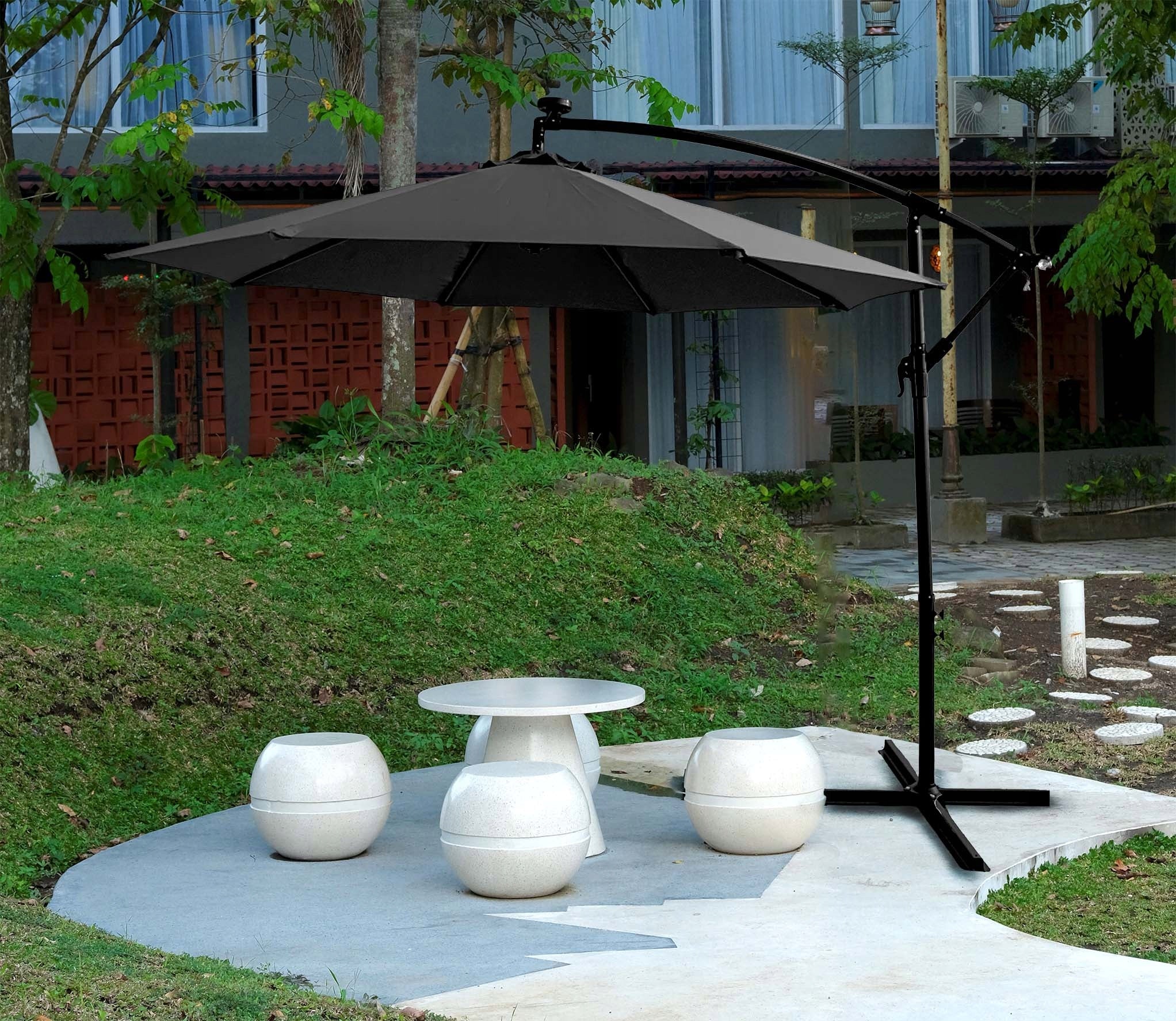 Garden Umbrella with Crank Boom FOLDING LED Solar Lights Product weight with unit packaging 0.01 kg