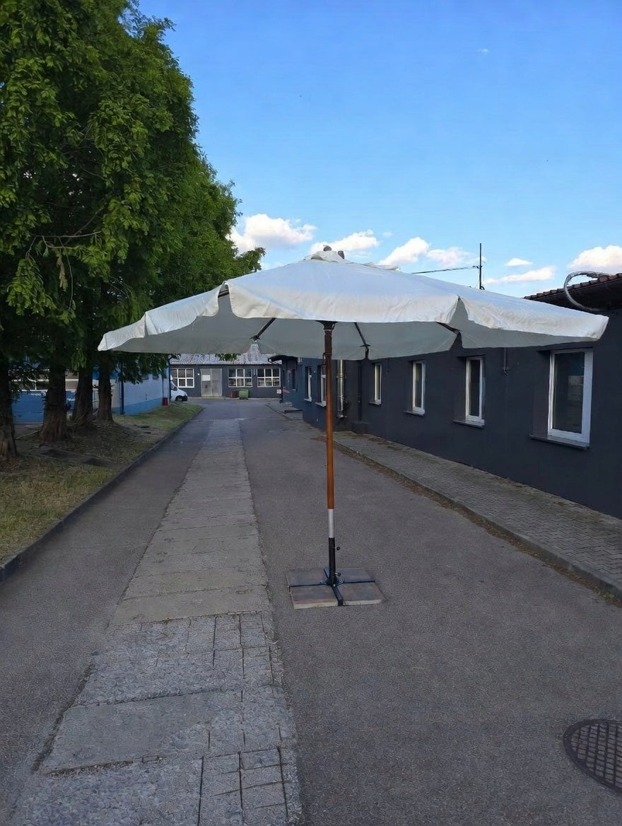 Garden catering umbrella 3,5x3,5 m HoReCa wooden terrace Genoa Diameter/width 350 cm