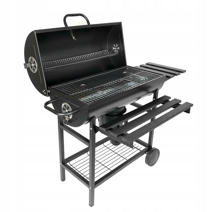 Garden charcoal grill large Spinel 115 cm 2 grates thermometer cover Manufacturer code GRILL WĘGLOWY OGRODOWY POPIELNIK NYS