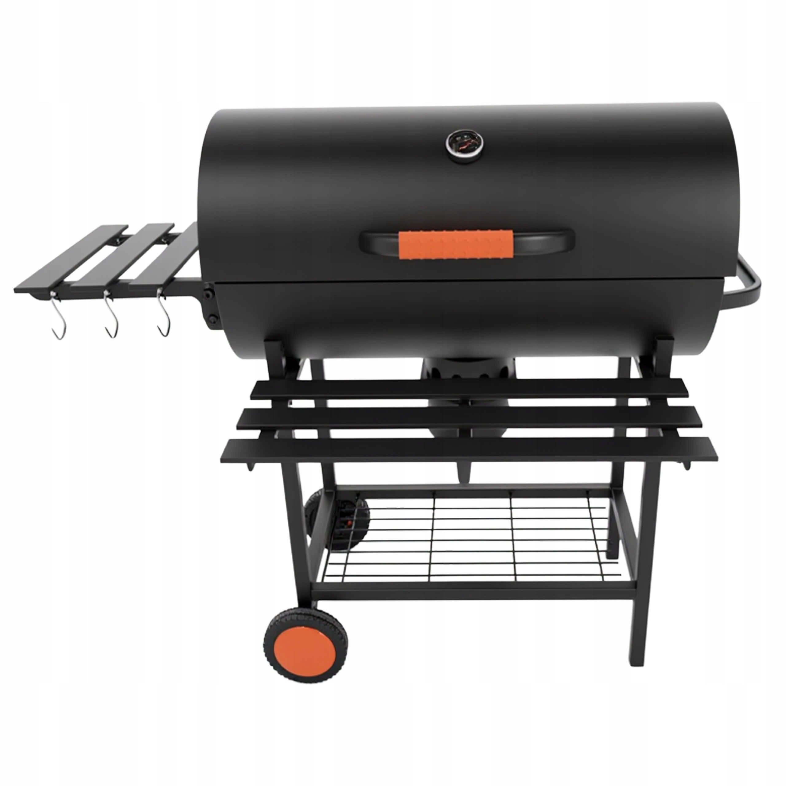 Garden charcoal grill with lid 2 grates ashtray thermometer steel 2 shelves Manufacturer code 5901721058019