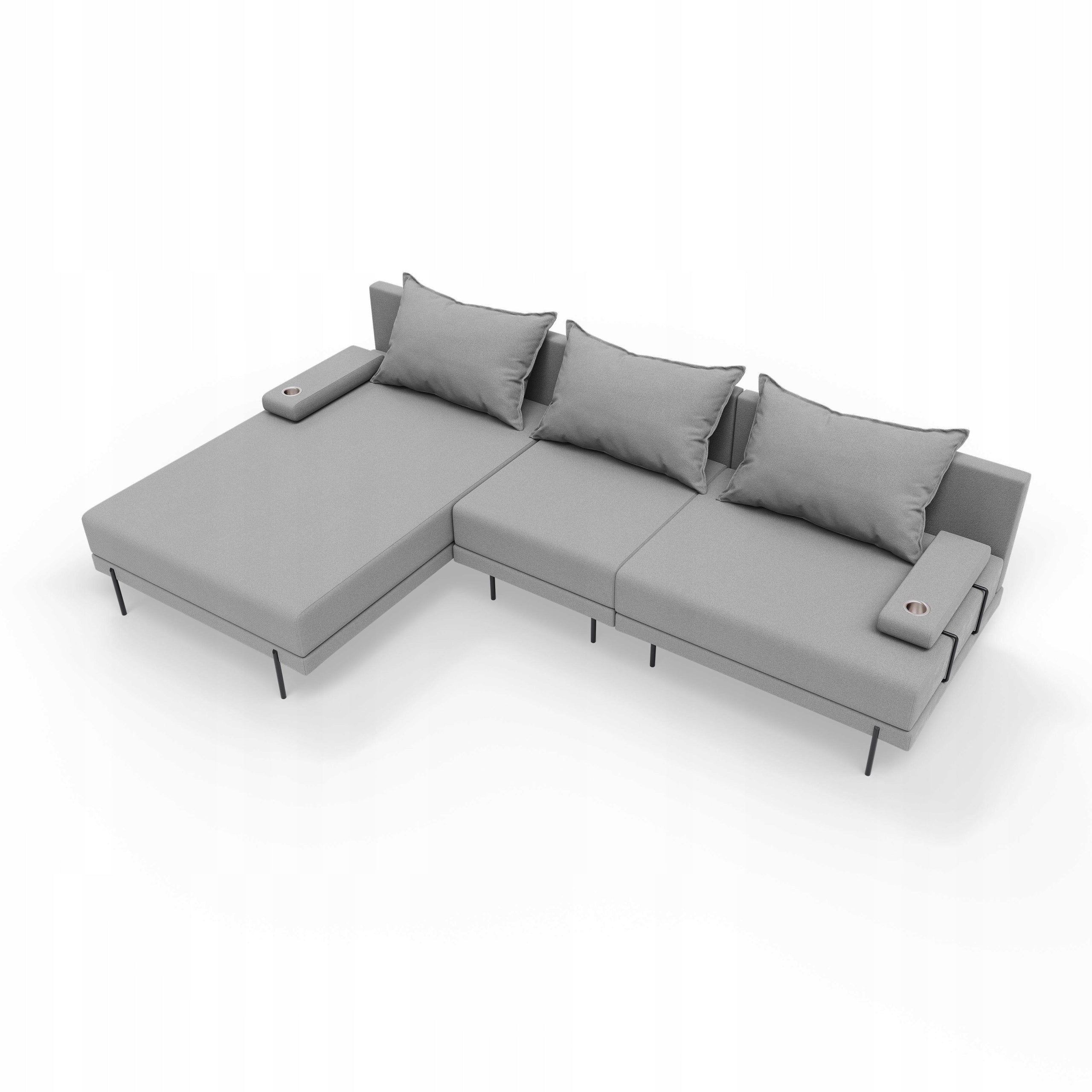 Garden corner sofa Bahama S Grey 297x 175 cm Seating set - LEFT Main material other