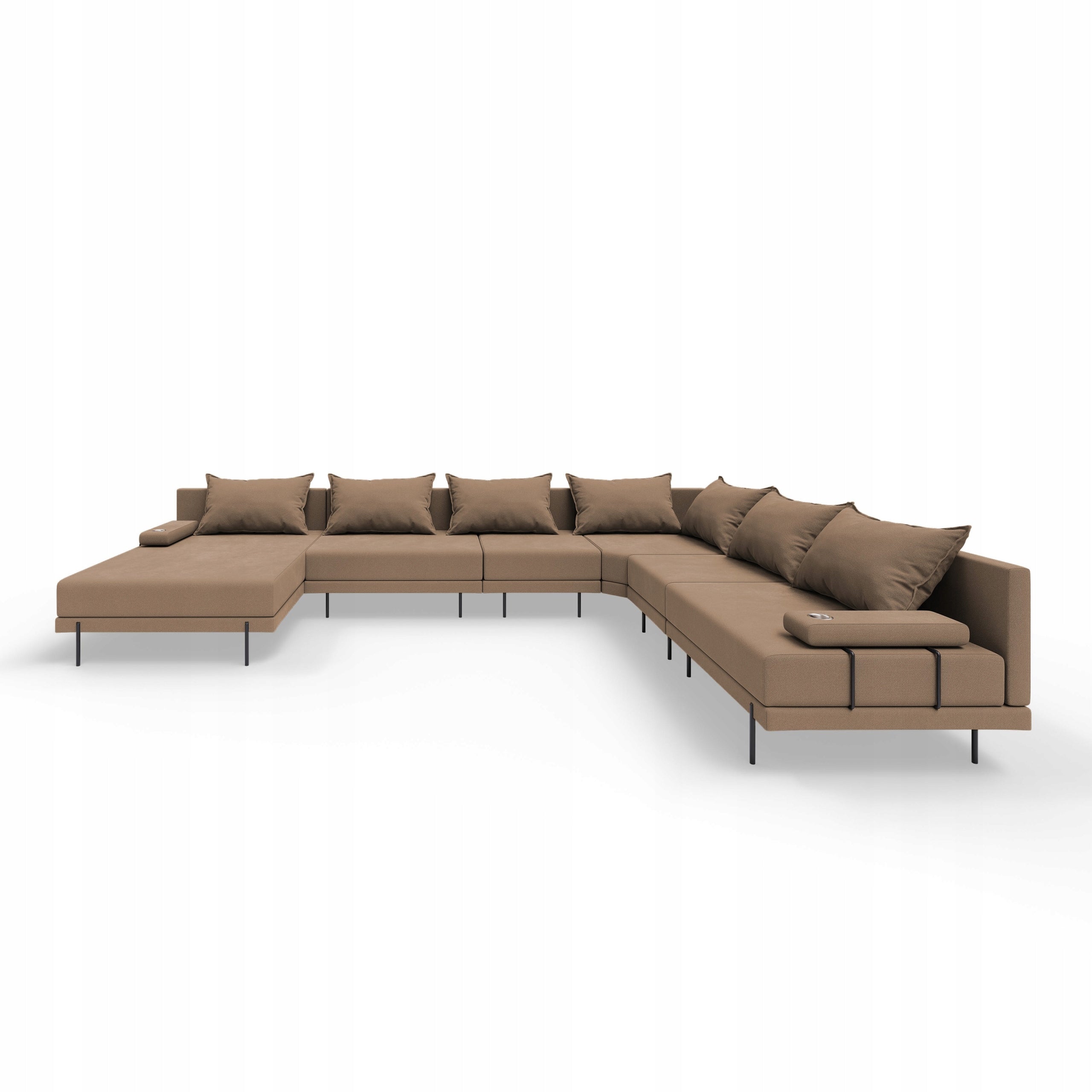 Garden corner sofa Bahama XXL Beige Right U 410 cm Manufacturer code BAHA-XXL-BE-R