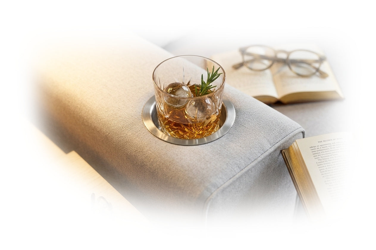 Garden corner sofa VOLARO 268x202 cm Seating set RIGHT - BROWN Waterproofness yes