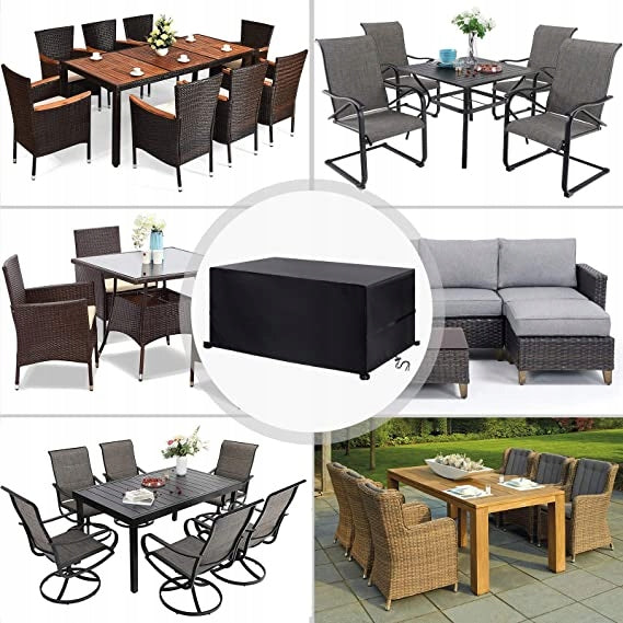 Garden cover for set 213 x 132 x 74 cm black Manufacturer no brand