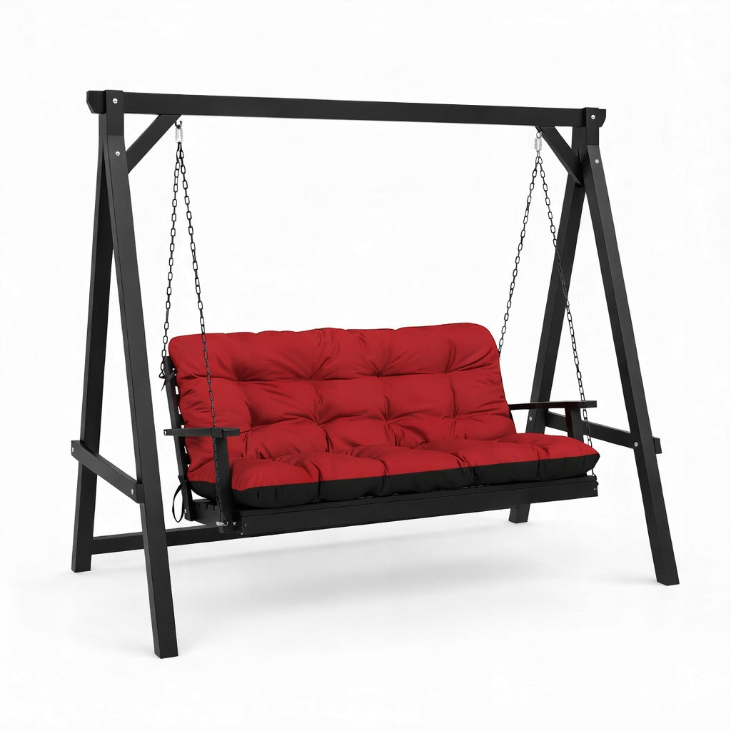 Garden cushion for bench swing furniture WATERPROOF 140x60x50 BURGUNDY Line prosta