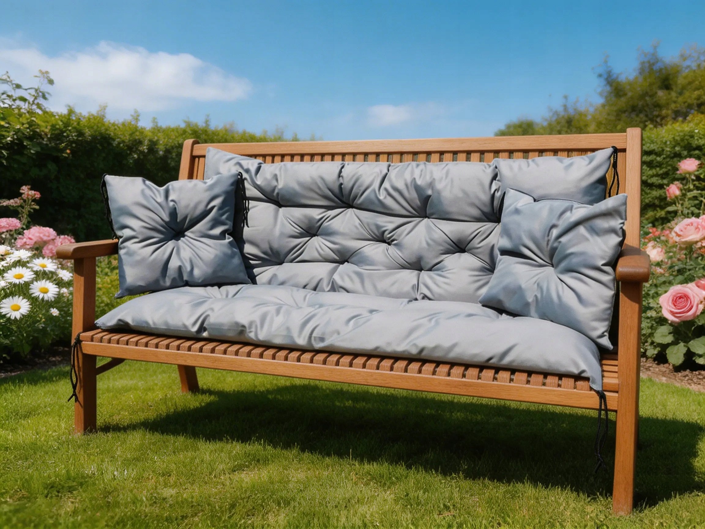Garden cushion for swing waterproof quilted 180x60x50 cm + pillows Manufacturer code inny