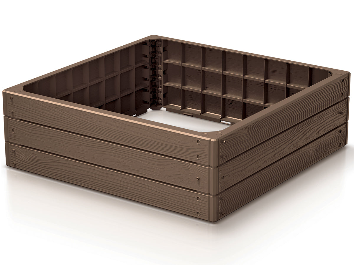 Garden discount Base Woody IBWS brick 75 x 75 x 25 cm - Prosperplast Color brown