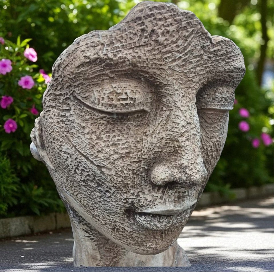 Garden figure Mask woman 120cm from concrete conglomerate AG-BET Manufacturer code Figura ogrodowa maska kobieta 117cm