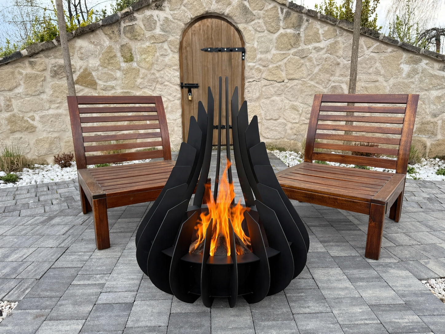 Garden fireplace BURNING TEAR 70cm Sheet 3mm Manufacturer