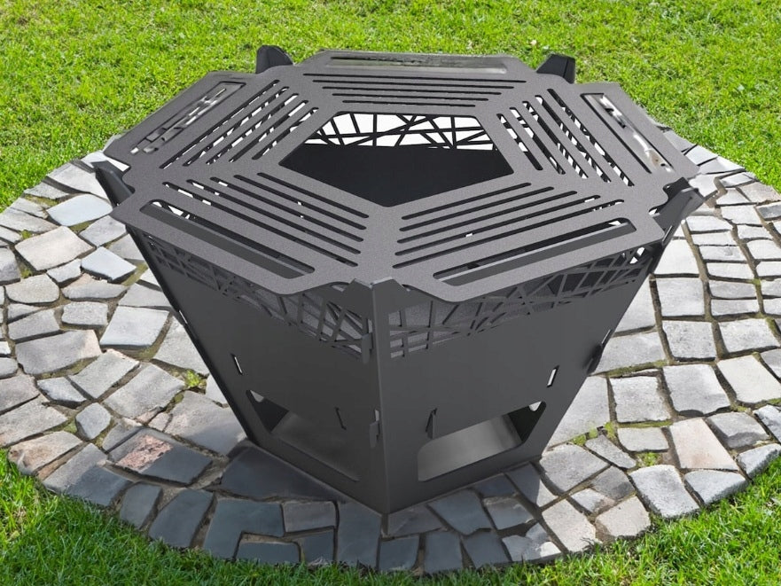 Garden fireplace high, folding, massive Manufacturer