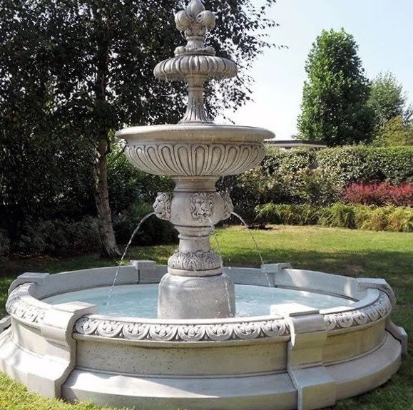 Garden fountain Perugia with swimming pool Milanoø 234cm White concrete Ag-Bet figure Manufacturer code Fontanna Perugia z basenem Milano