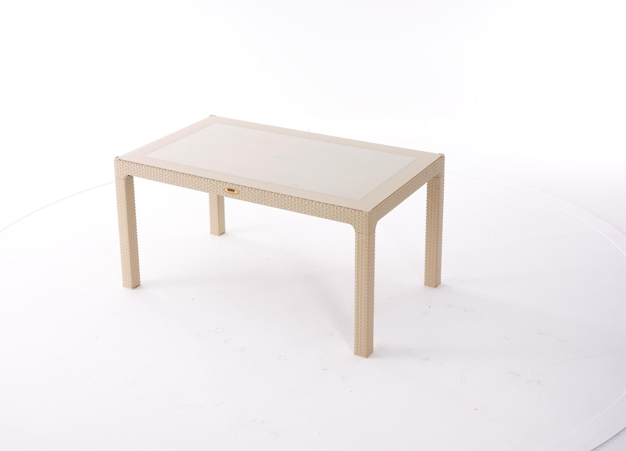 Garden furniture Dining table 140x80x76 Calma BEIGE rattan+ glass Manufacturer code 30908