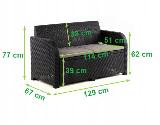 Garden furniture Set Terrace set Balcony Leisure GEORGIA 4os brown Number of items in the set 4