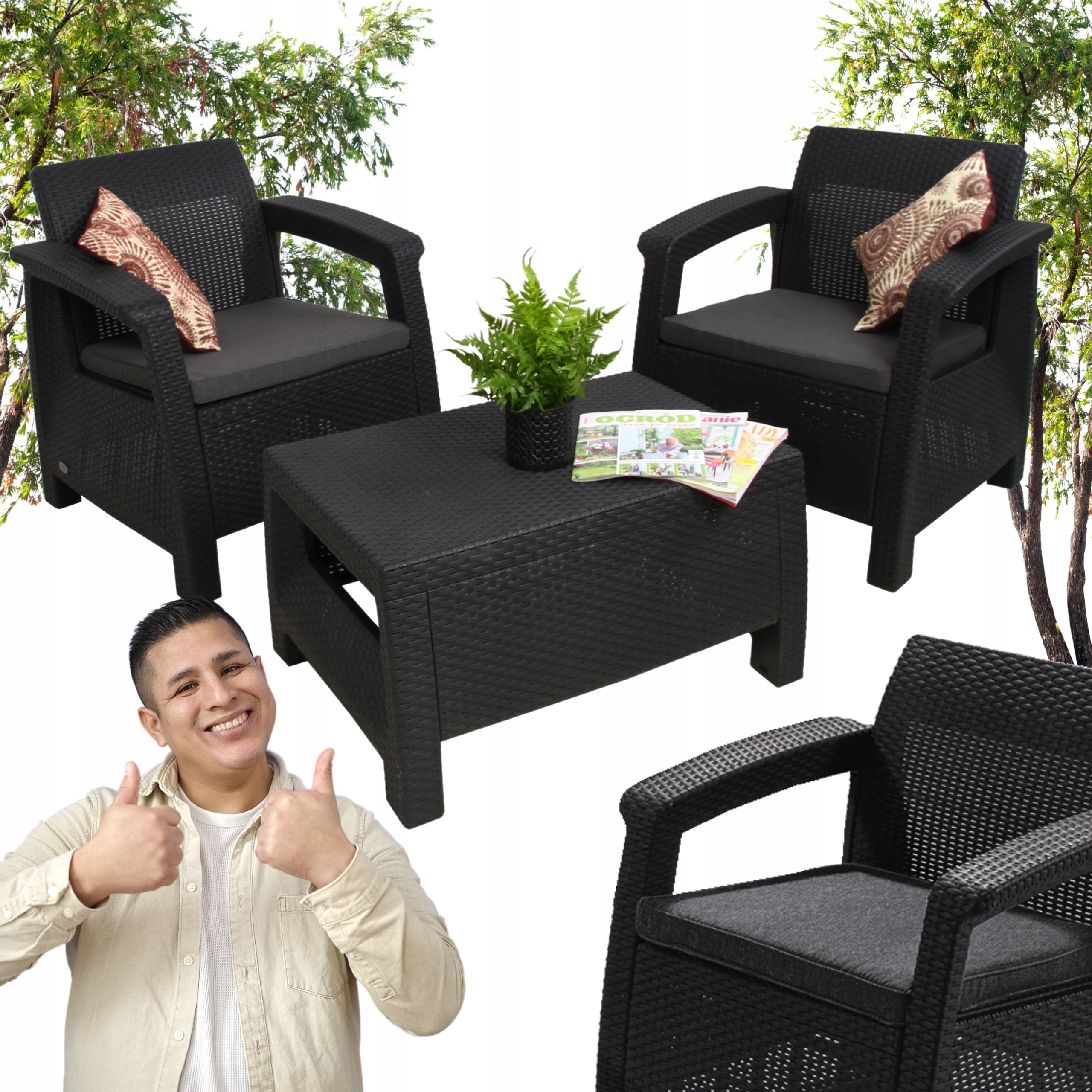 Garden furniture Set for Leisure Terrace KETER CORFU WEEKEND game