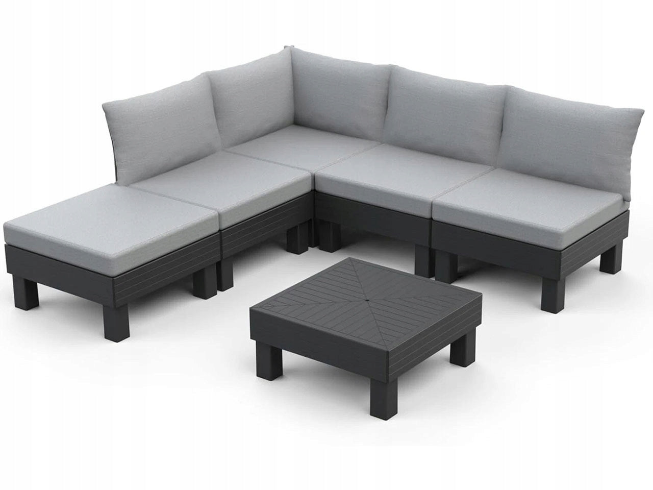 Garden furniture corner Keter Element rattan grey 5 elements set Manufacturer code ALLIBERT