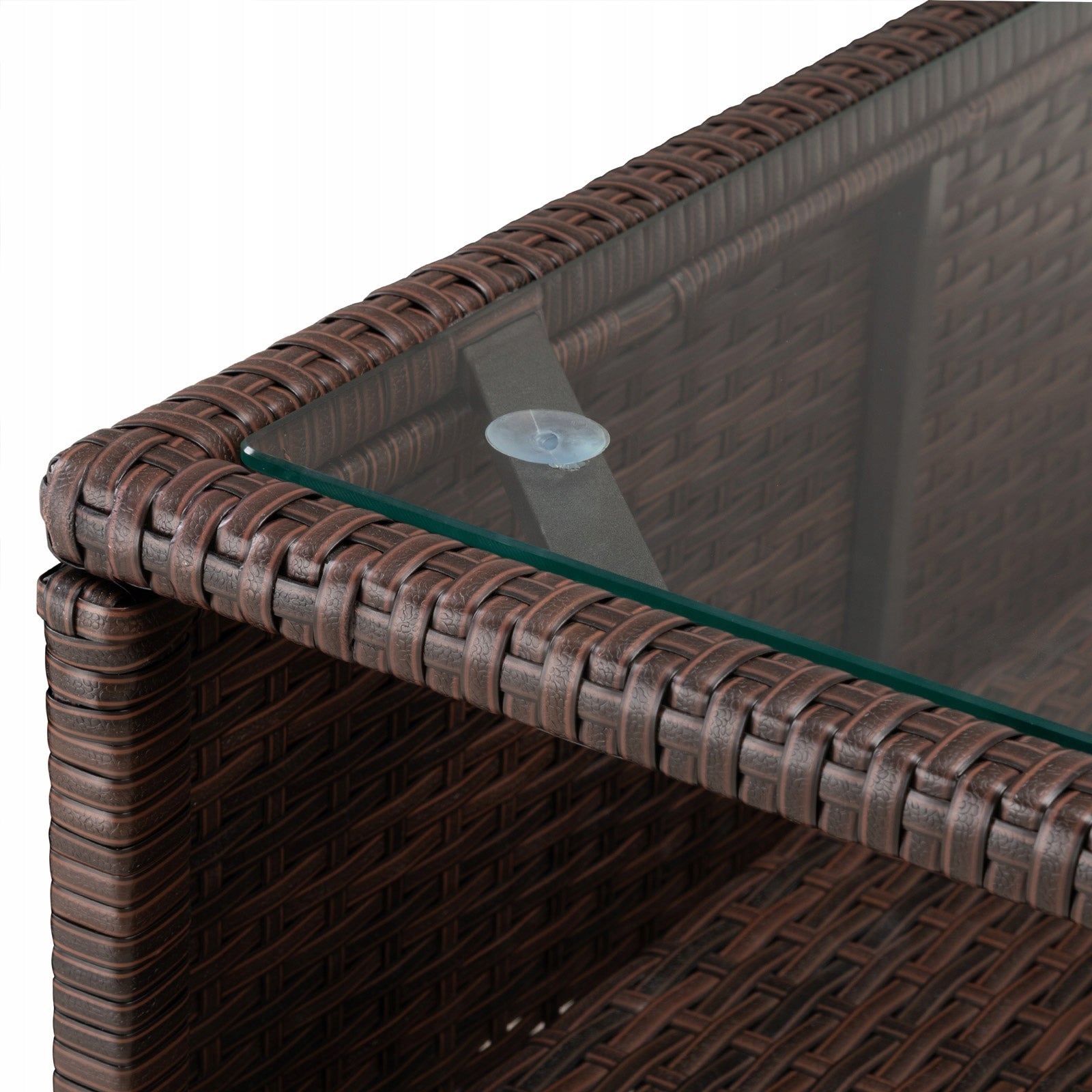 Garden furniture corner set rattan furniture for terrace pillows pouf 16 el. Color beige