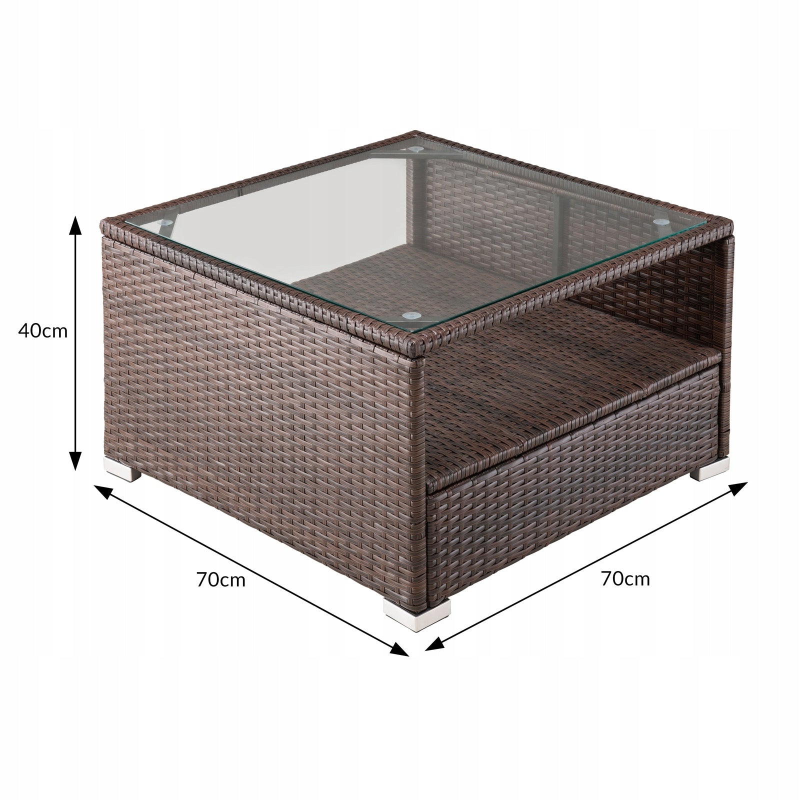 Garden furniture corner set rattan furniture for terrace pillows pouf 16 el. Packaging status original